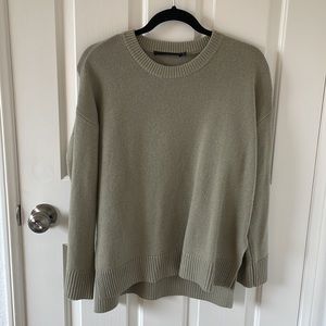 Jenni Kayne Cashmere Boyfriend sweater XS in Willow Green